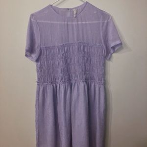 Purple, Partly mesh, mini dress, never worn